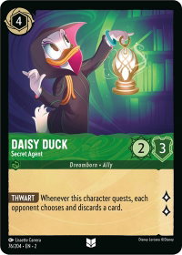 Daisy Duck - Secret Agent - Rise of the Floodborn (2) #76/204 - Uncommon Disney Lorcana Trading Card