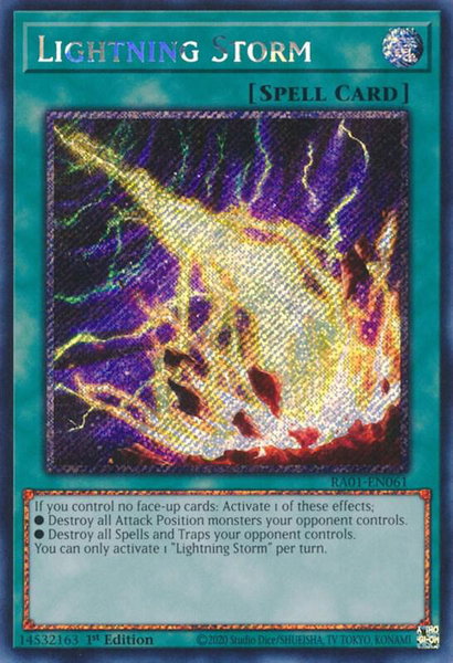 Lightning Storm (Platinum Secret Rare) - 25th Anniversary Rarity Collection YuGiOh trading card