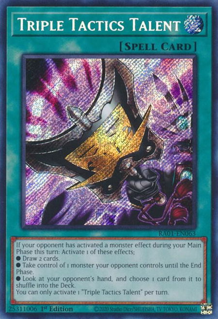 Triple Tactics Talent (Secret Rare) - 25th Anniversary Rarity Collection YuGiOh trading card