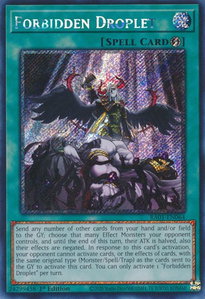Forbidden Droplet (Platinum Secret Rare) - 25th Anniversary Rarity Collection (RA01) #RA01-EN064 - Platinum Secret Rare YuGiOh Trading Card