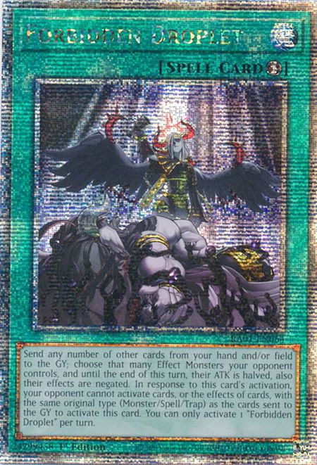 Forbidden Droplet (Quarter Century Secret Rare) - 25th Anniversary Rarity Collection YuGiOh trading card