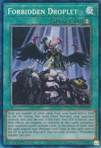 Forbidden Droplet (PCR) - 25th Anniversary Rarity Collection (RA01) #RA01-EN064 - Prismatic Collector's Rare YuGiOh Trading Card