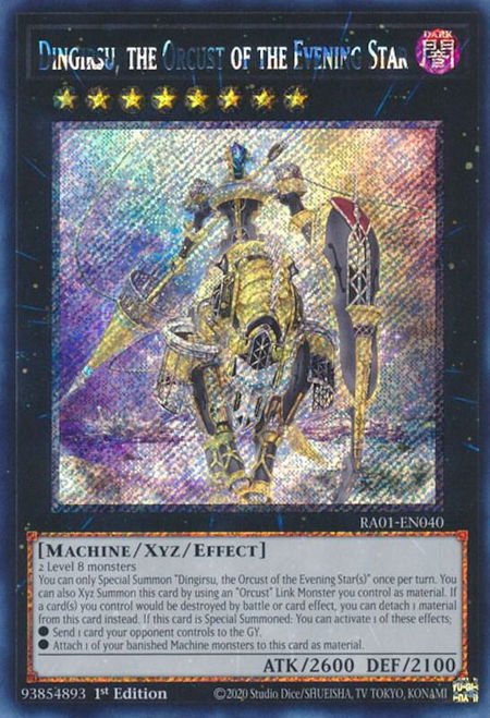 Dingirsu, the Orcust of the Evening Star (Platinum Secret Rare) - 25th Anniversary Rarity Collection YuGiOh trading card