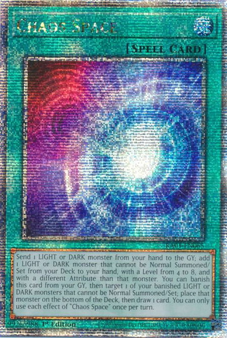 Chaos Space (Quarter Century Secret Rare) - 25th Anniversary Rarity Collection YuGiOh trading card