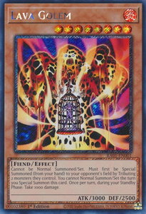 Lava Golem (Platinum Secret Rare) - 25th Anniversary Rarity Collection (RA01) #RA01-EN001 - Platinum Secret Rare YuGiOh Trading Card