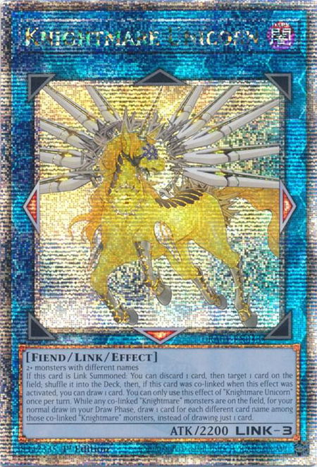 Knightmare Unicorn (Quarter Century Secret Rare) - 25th Anniversary Rarity Collection YuGiOh trading card