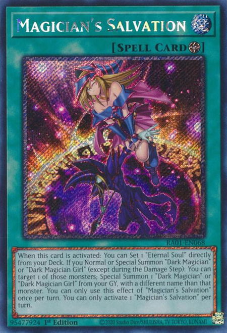 Magician's Salvation (Platinum Secret Rare) - 25th Anniversary Rarity Collection YuGiOh trading card