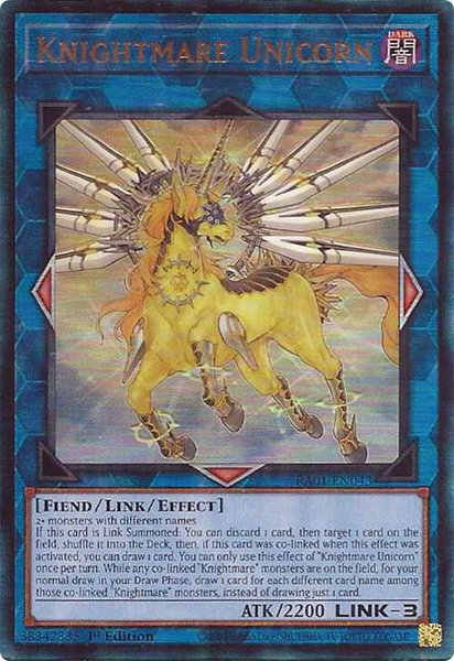 Knightmare Unicorn (PUR) trading card from 25th Anniversary Rarity Collection Knightmare Unicorn (PUR) - 25th Anniversary Rarity Collection YuGiOh trading card