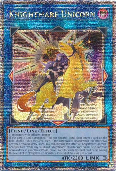 Knightmare Unicorn (Alternate Art) (Quarter Century Secret Rare) - 25th Anniversary Rarity Collection YuGiOh trading card