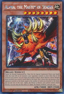 Alpha, the Master of Beasts (Platinum Secret Rare) - 25th Anniversary Rarity Collection (RA01) #RA01-EN022 - Platinum Secret Rare YuGiOh Trading Card