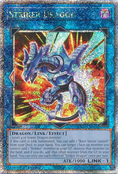 Striker Dragon (Quarter Century Secret Rare) trading card from 25th Anniversary Rarity Collection Striker Dragon (Quarter Century Secret Rare) - 25th Anniversary Rarity Collection YuGiOh trading card