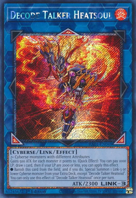 Decode Talker Heatsoul (Platinum Secret Rare) - 25th Anniversary Rarity Collection YuGiOh trading card