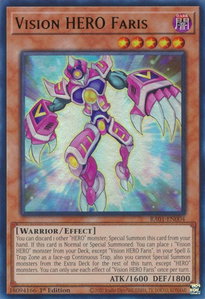 Vision HERO Faris (UR) - 25th Anniversary Rarity Collection (RA01) #RA01-EN004 - Ultra Rare YuGiOh Trading Card
