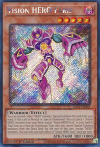 Vision HERO Faris (Platinum Secret Rare) - 25th Anniversary Rarity Collection (RA01) #RA01-EN004 - Platinum Secret Rare YuGiOh Trading Card