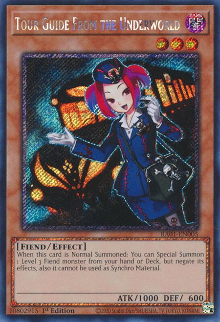 Tour Guide From the Underworld (Platinum Secret Rare) - 25th Anniversary Rarity Collection YuGiOh trading card