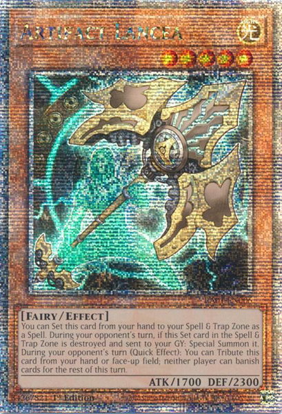 Artifact Lancea (Quarter Century Secret Rare) - 25th Anniversary Rarity Collection YuGiOh trading card