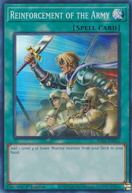 Reinforcement of the Army - 25th Anniversary Rarity Collection YuGiOh trading card