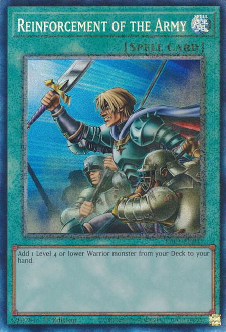 Reinforcement of the Army (PCR) - 25th Anniversary Rarity Collection YuGiOh trading card
