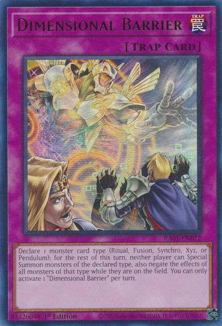 Dimensional Barrier (UR) trading card from 25th Anniversary Rarity Collection Dimensional Barrier (UR) - 25th Anniversary Rarity Collection YuGiOh trading card