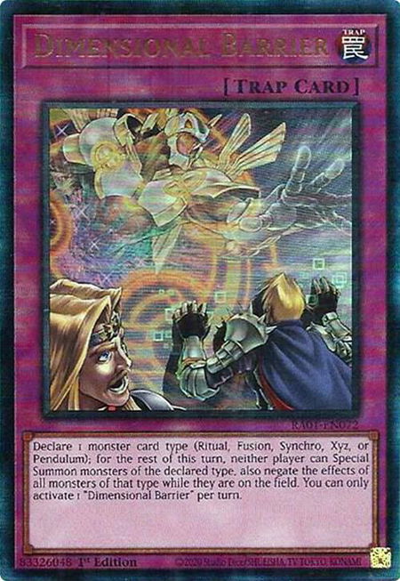 Dimensional Barrier (PUR) - 25th Anniversary Rarity Collection YuGiOh trading card