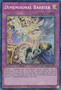 Dimensional Barrier (PCR) - 25th Anniversary Rarity Collection (RA01) #RA01-EN072 - Prismatic Collector's Rare YuGiOh Trading Card