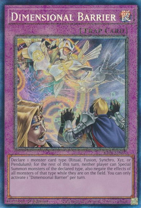 Dimensional Barrier (PCR) - 25th Anniversary Rarity Collection YuGiOh trading card