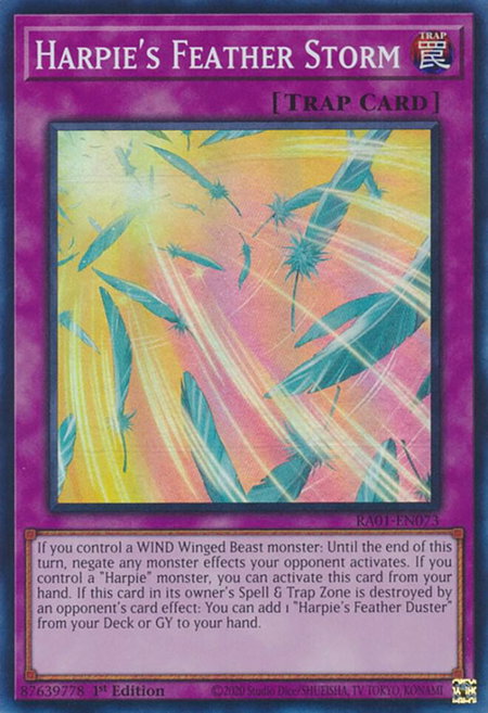 Harpie's Feather Storm - 25th Anniversary Rarity Collection YuGiOh trading card
