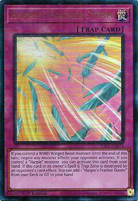 Harpie's Feather Storm (PUR) - 25th Anniversary Rarity Collection YuGiOh trading card