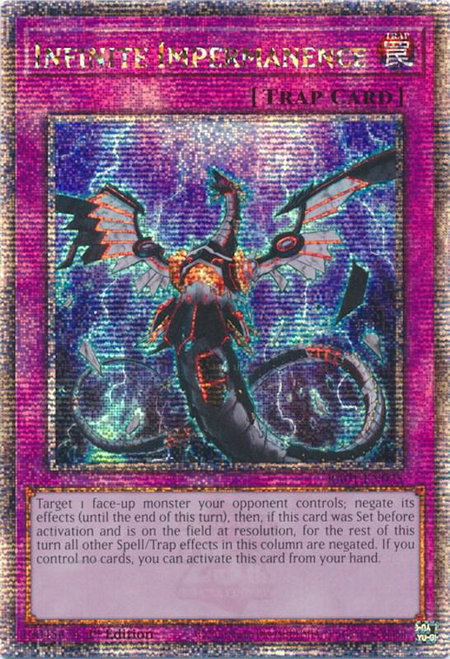 Infinite Impermanence (Quarter Century Secret Rare) - 25th Anniversary Rarity Collection YuGiOh trading card