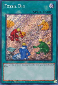 Fossil Dig (Platinum Secret Rare) - 25th Anniversary Rarity Collection (RA01) #RA01-EN053 - Platinum Secret Rare YuGiOh Trading Card