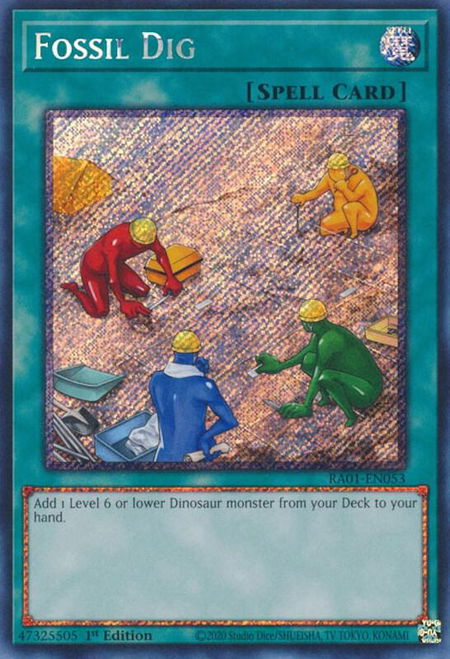 Fossil Dig (Platinum Secret Rare) - 25th Anniversary Rarity Collection YuGiOh trading card