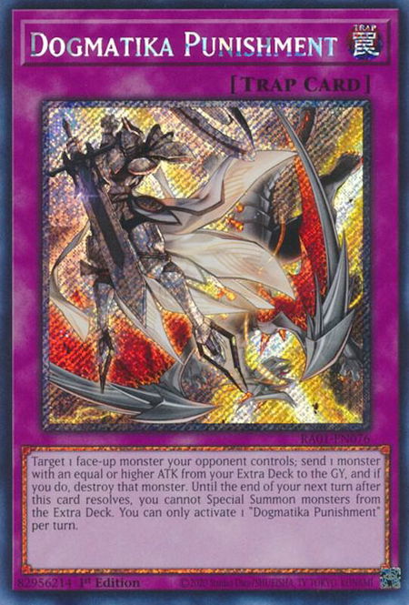 Dogmatika Punishment (Platinum Secret Rare) - 25th Anniversary Rarity Collection YuGiOh trading card
