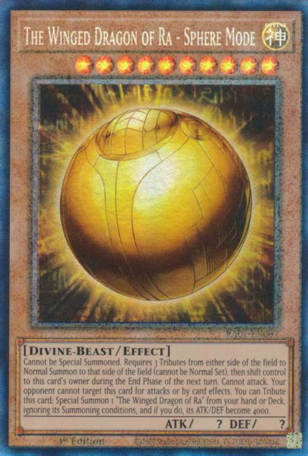 The Winged Dragon of Ra - Sphere Mode (PCR) - 25th Anniversary Rarity Collection YuGiOh trading card