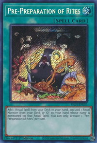 Pre-Preparation of Rites (Secret Rare) - 25th Anniversary Rarity Collection (RA01) #RA01-EN055 - Secret Rare YuGiOh Trading Card