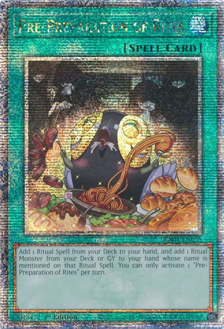 Pre-Preparation of Rites (Quarter Century Secret Rare) - 25th Anniversary Rarity Collection YuGiOh trading card
