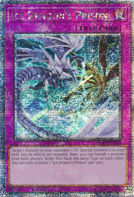 Ice Dragon's Prison (Quarter Century Secret Rare) - 25th Anniversary Rarity Collection YuGiOh trading card