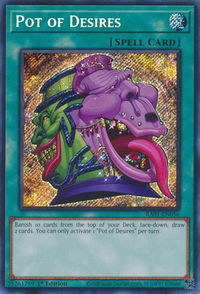 Pot of Desires (Secret Rare) - 25th Anniversary Rarity Collection (RA01) #RA01-EN056 - Secret Rare YuGiOh Trading Card