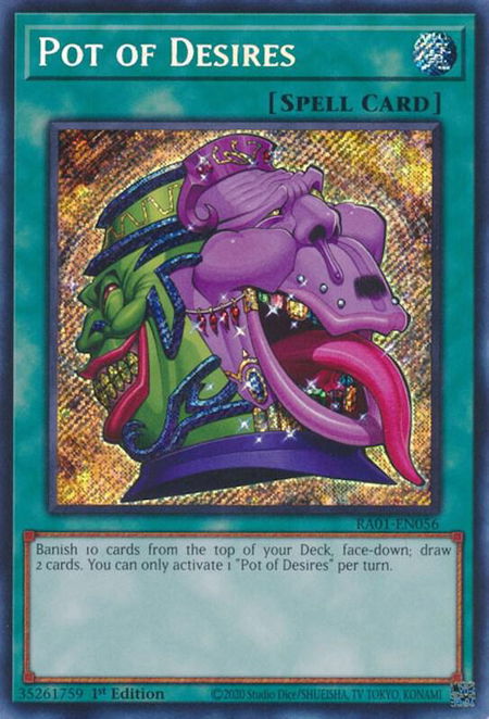 Pot of Desires (Secret Rare) - 25th Anniversary Rarity Collection YuGiOh trading card