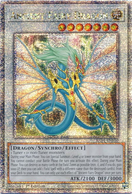 Ancient Fairy Dragon (Quarter Century Secret Rare) - 25th Anniversary Rarity Collection YuGiOh trading card