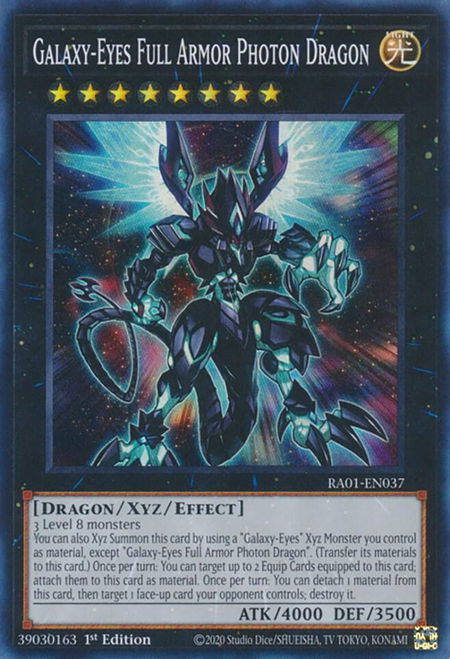 Galaxy-Eyes Full Armor Photon Dragon - 25th Anniversary Rarity Collection YuGiOh trading card