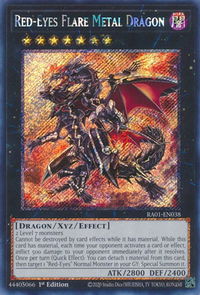 Red-Eyes Flare Metal Dragon (Platinum Secret Rare) - 25th Anniversary Rarity Collection (RA01) #RA01-EN038 - Platinum Secret Rare YuGiOh Trading Card