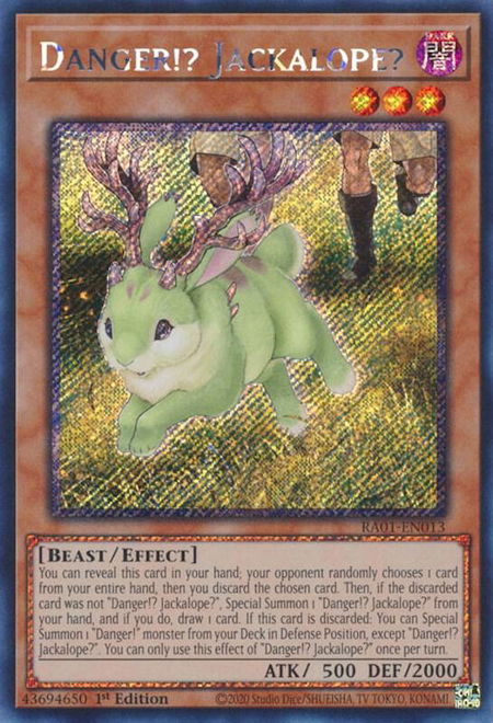 Danger!? Jackalope? (Platinum Secret Rare) - 25th Anniversary Rarity Collection YuGiOh trading card