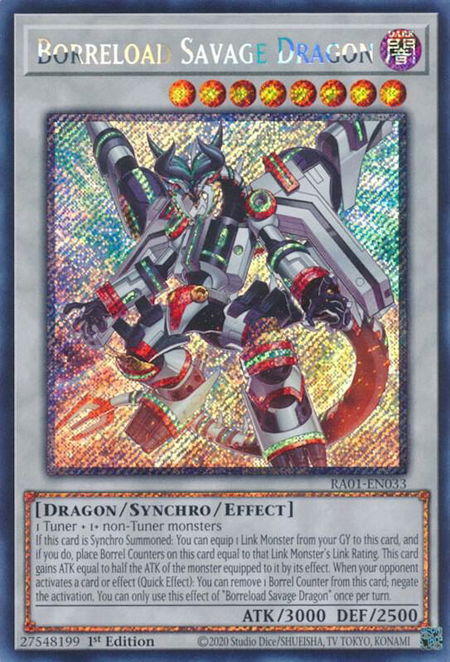 Borreload Savage Dragon (Platinum Secret Rare) - 25th Anniversary Rarity Collection YuGiOh trading card