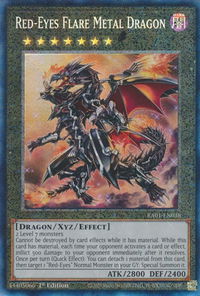 Red-Eyes Flare Metal Dragon (PCR) - 25th Anniversary Rarity Collection (RA01) #RA01-EN038 - Prismatic Collector's Rare YuGiOh Trading Card