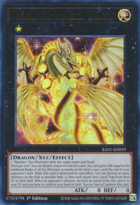 Number 100: Numeron Dragon (UR) - 25th Anniversary Rarity Collection YuGiOh trading card