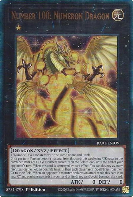 Number 100: Numeron Dragon (PUR) - 25th Anniversary Rarity Collection YuGiOh trading card