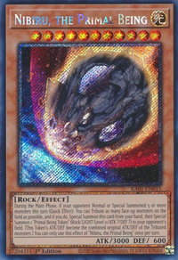 Nibiru, the Primal Being (Platinum Secret Rare) - 25th Anniversary Rarity Collection (RA01) #RA01-EN015 - Platinum Secret Rare YuGiOh Trading Card