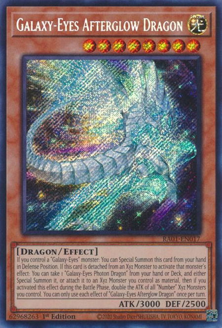 Galaxy-Eyes Afterglow Dragon (Secret Rare) - 25th Anniversary Rarity Collection YuGiOh trading card