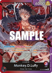 Monkey.D.Luffy (002) - Ultra Deck: The Three Captains (ST-10) #ST10-002 - Leader One Piece Trading Card