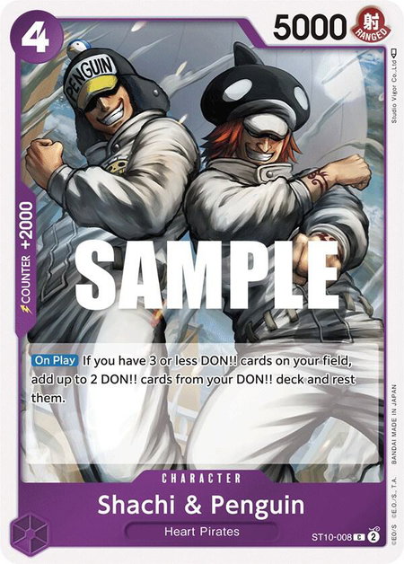 Shachi & Penguin - Ultra Deck: The Three Captains One Piece trading card
